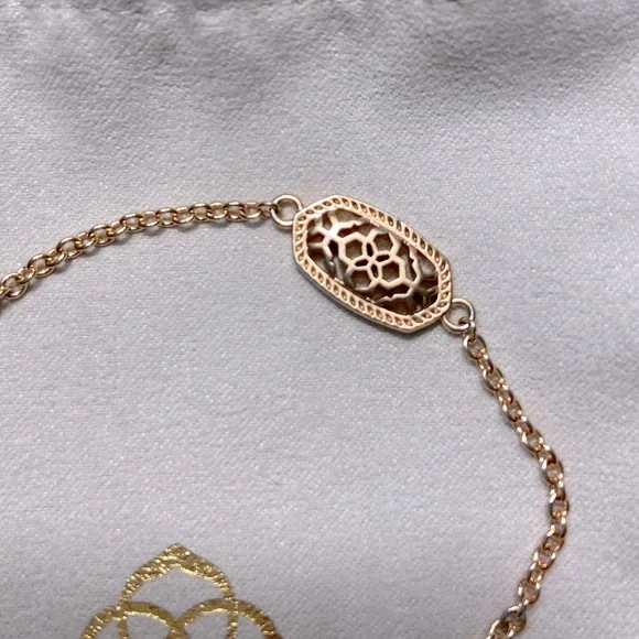 Kendra Scott Adjustable Gold Elaina Filigree Bracelet - Picture 4 of 5